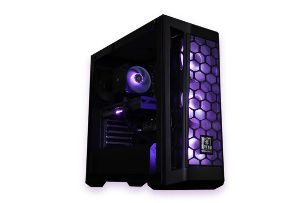 TERRA Coolermaster Gaming lila seitlich links luefter hell